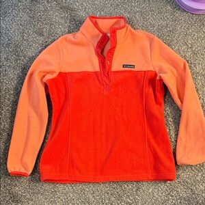 Columbia Women's Vibrant Fleece Sweater - Coral and Red NWOT large